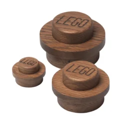 Room Copenhagen Lego Wooden Wall Hanger Seinäkoukku 3 Kpl, Tummaksi Petsattu Tam