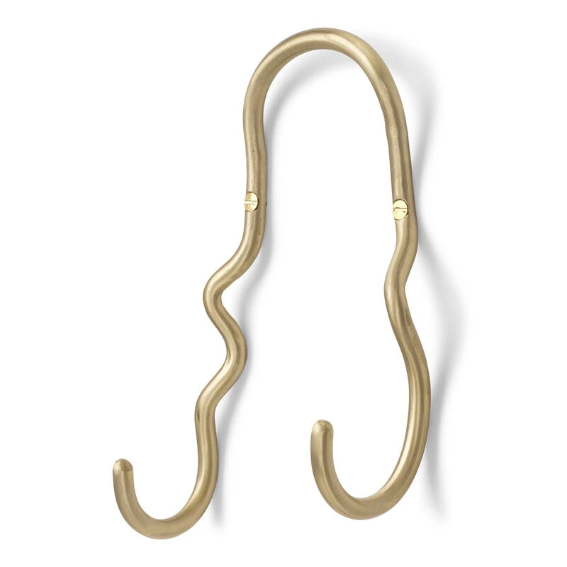 Ferm LIVING Curvature Tuplakoukku, Messinki 2 Ferm LIVING Curvature Tuplakoukku, Messinki - Image 2