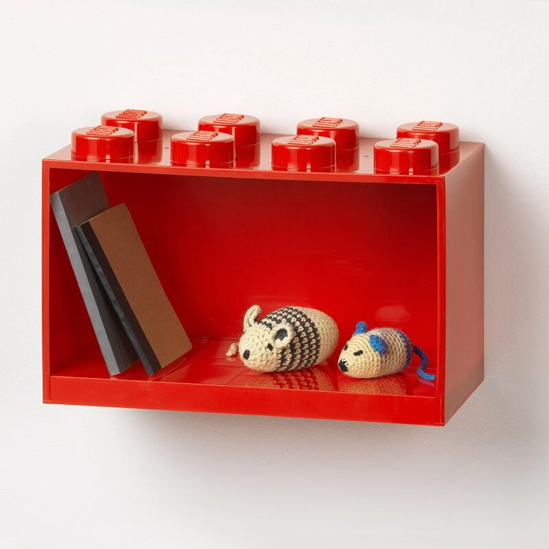 Room Copenhagen Lego Brick Shelf 8 Hylly, Kirkkaanpunainen 2 Room Copenhagen Lego Brick Shelf 8 Hylly, Kirkkaanpunainen - Image 2