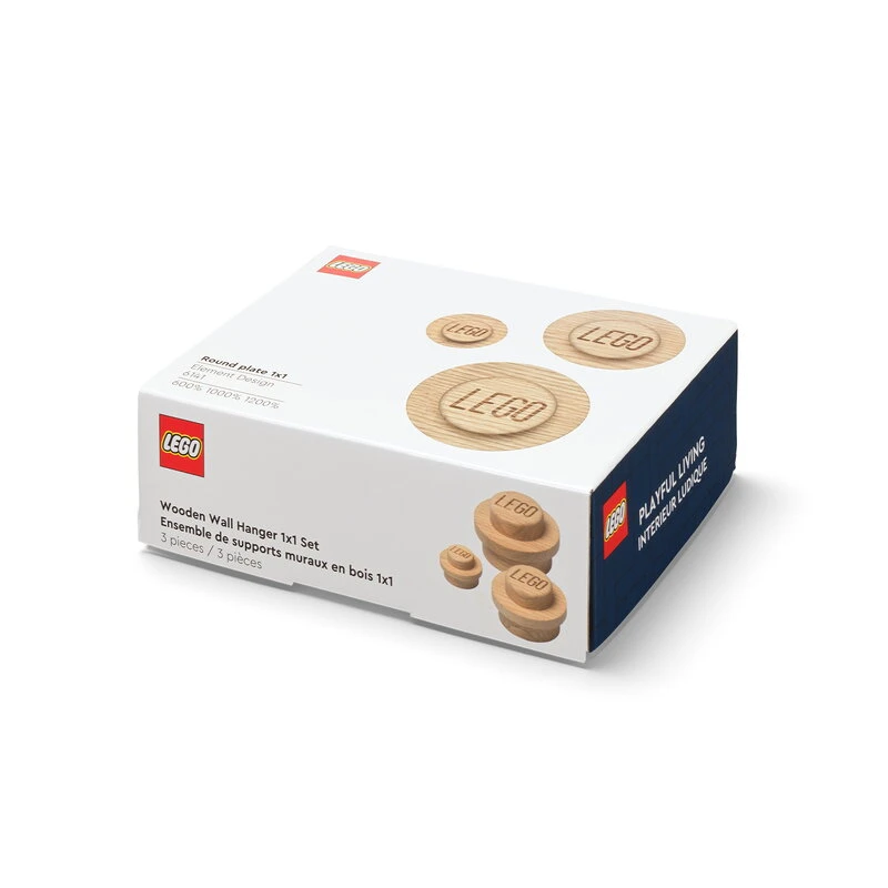 Room Copenhagen Lego Wooden Wall Hanger Seinäkoukku 3 Kpl, Saippuoitu Tammi 2 Room Copenhagen Lego Wooden Wall Hanger Seinäkoukku 3 Kpl, Saippuoitu Tammi - Image 2