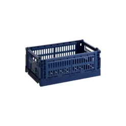 HAY Colour Crate Kori, S, Kierrätysmuovi, Dark Blue