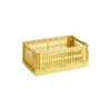 HAY Colour Crate Kori, S, Kierrätysmuovi, Dusty Yellow