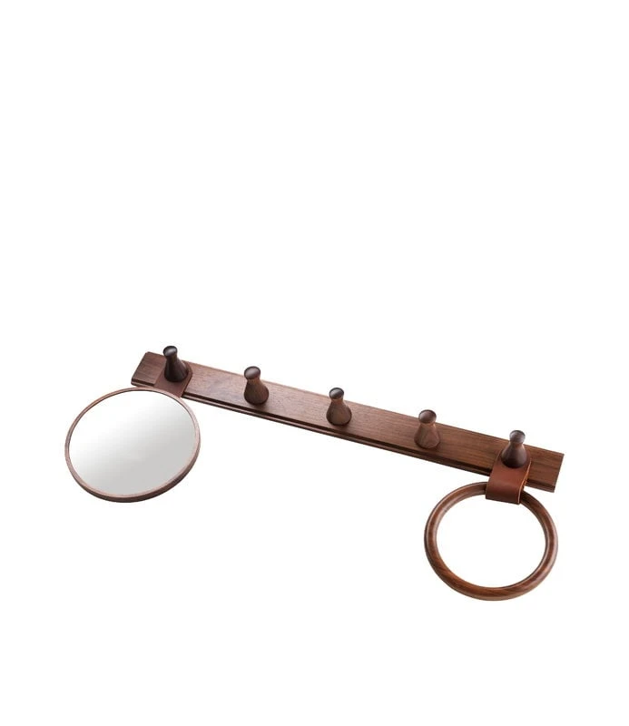 FDB Møbler Q3 Allé Seinänaulakko, 5 Koukkua, Pähkinä 2 FDB Møbler Q3 Allé Seinänaulakko, 5 Koukkua, Pähkinä - Image 2