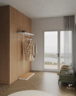 Asplund Belle Kenkämatto, 120 Cm, Valkoinen -Muuto HalpaShop Belle Coat Rack Shoe Plate Broberg Ridderstre White 3D Asplund