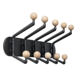 &Tradition Capture SC76 Seinänaulakko, Grafiitti - Tammi -Muuto HalpaShop Capture SC76 10 armed Hanger Graphite Oak side