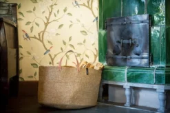 Mifuko Kiondo Kori Kahvoilla, XXL, Ruskea -Muuto HalpaShop Mifuko 3710S natural basket wallpaper fireplace