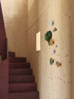 Muuto Dots Wood Ripustin, Vaaleansininen -Muuto HalpaShop dots wood sage green light blue burnt orange brown green Muuto org